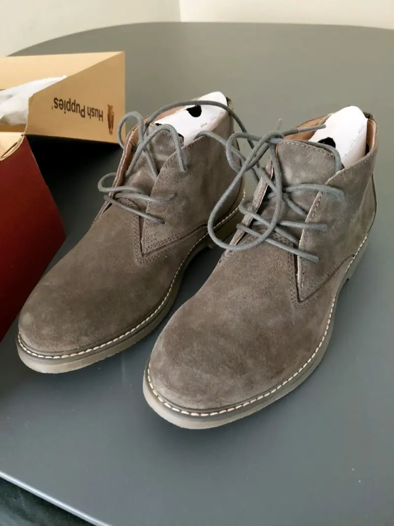 Botines de gamuza gris Hush Puppies en buen estado - 1