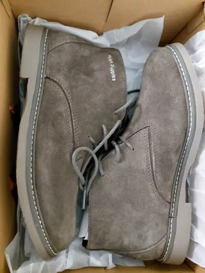 Botines de gamuza gris Hush Puppies en buen estado - miniatura 2
