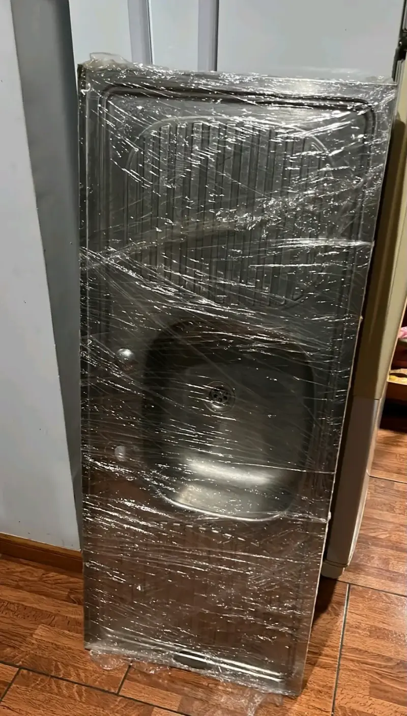 Lavaplatos de acero inoxidable con escurridor - 1