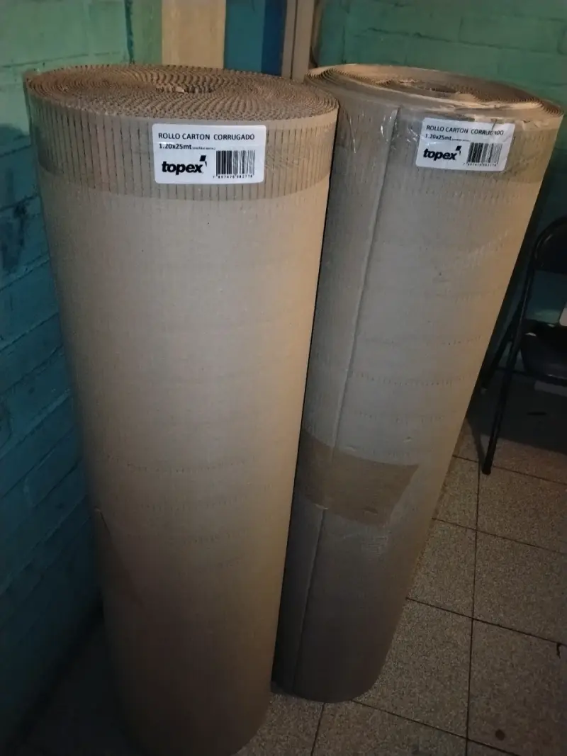 Rollo de cartón corrugado Topex 1.20x25mt - 2