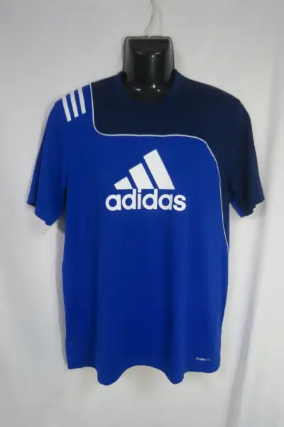 Polera deportiva azul Adidas Climalite Talla M - miniatura 1