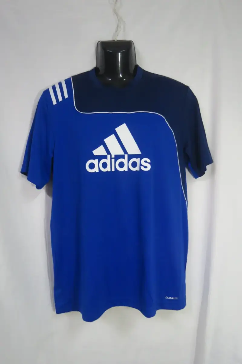 Polera deportiva azul Adidas Climalite Talla M - 3