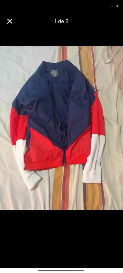 Chaqueta cortavientos tricolor para hombre - miniatura 1
