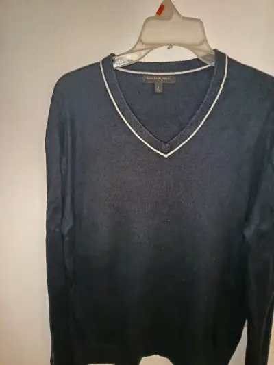 Suéter de lana azul Banana Republic para hombre - miniatura 1