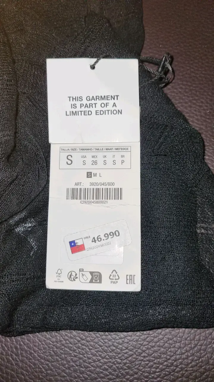 Vestido Zara negro con volantes para mujer - 5