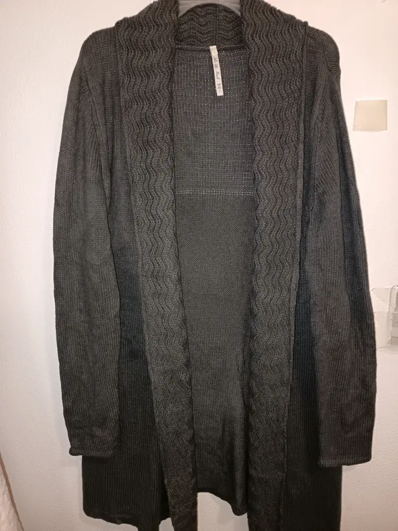 Cárdigan Largo Gris para Mujer