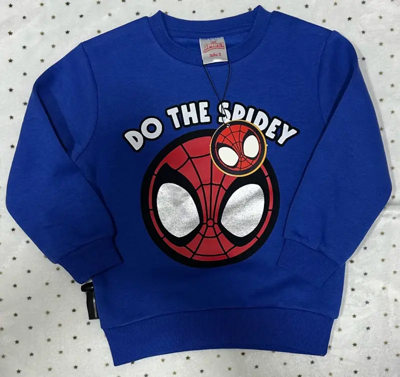 Polerón infantil Spiderman azul talla 3