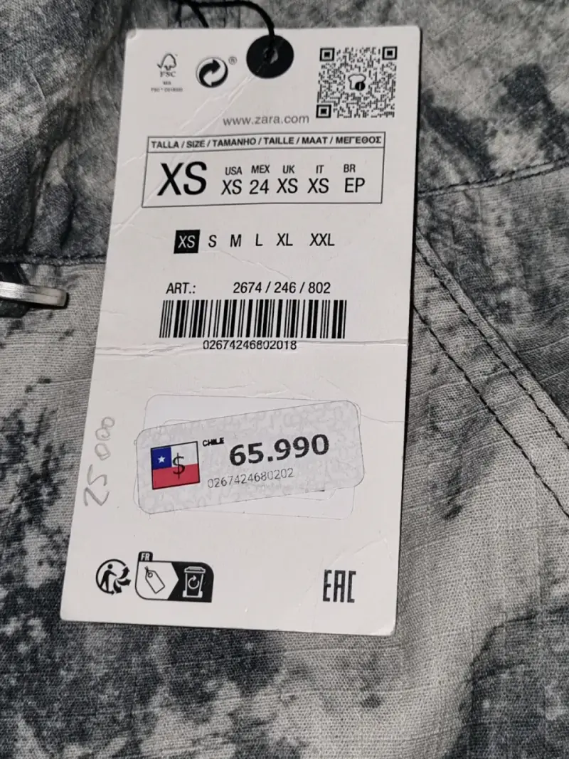 Pantalones cargo Zara estampados en gris - 4