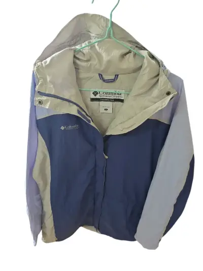 Chaqueta impermeable Columbia azul y beige - miniatura 2