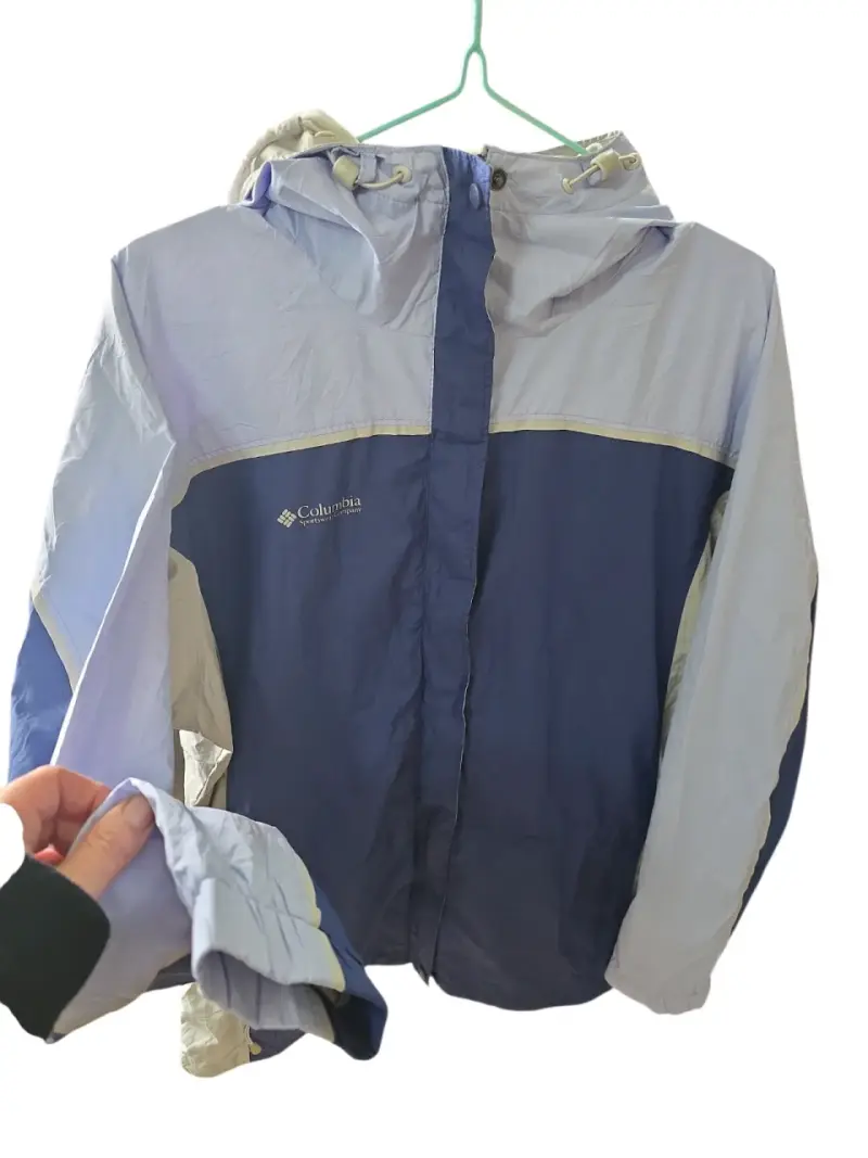 Chaqueta impermeable Columbia azul y beige - 4