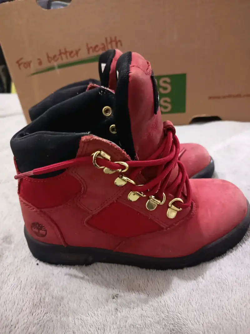 Botas Timberland rojas para niños en buen estado - 2
