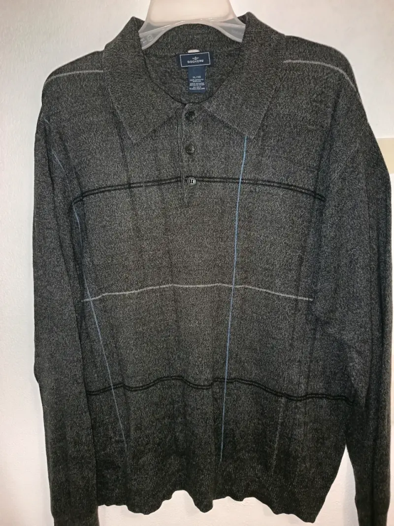 Suéter gris de lana Dockers para hombre
