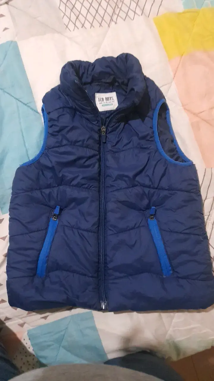 Chaleco sin mangas azul para niño - 1