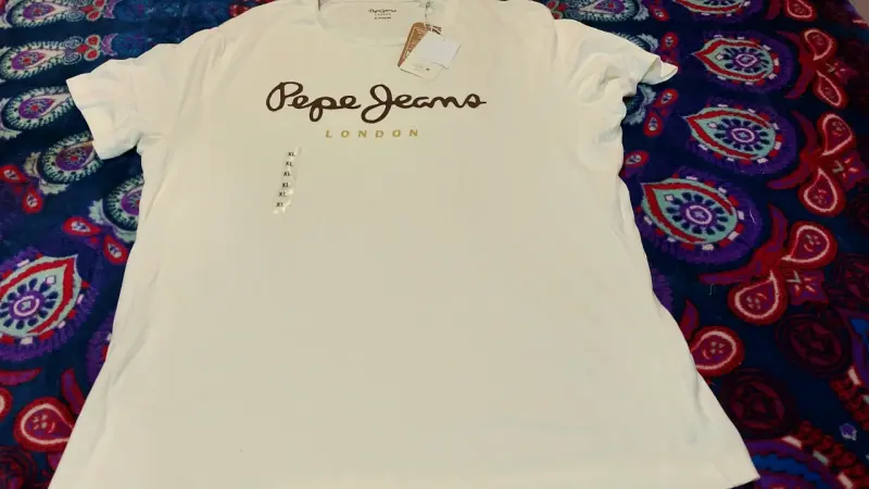 Polera Pepe Jeans London Blanca Talla XL