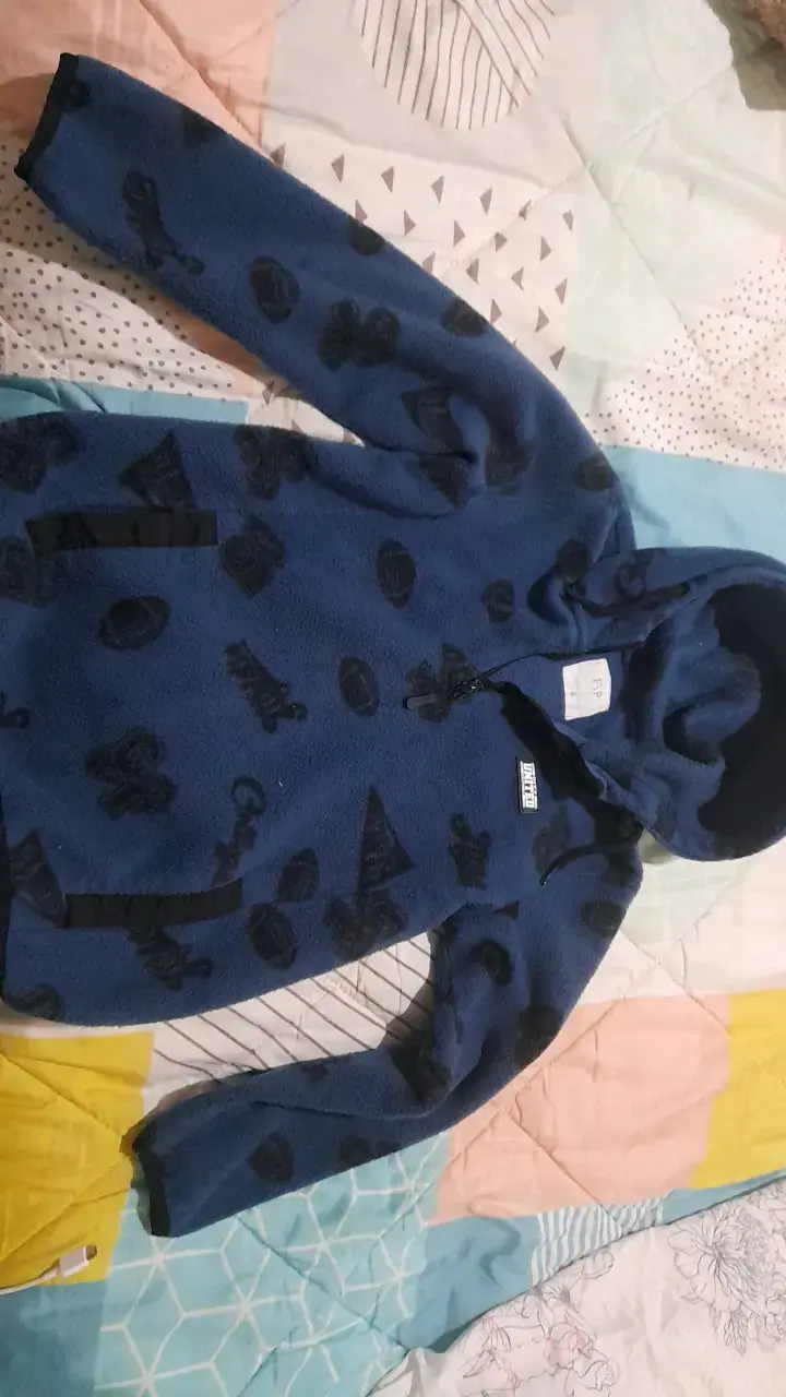 Polerón azul con capucha para niño - 1