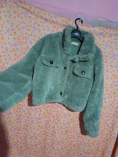 Chaqueta de felpa verde Magic Fashion - miniatura 1