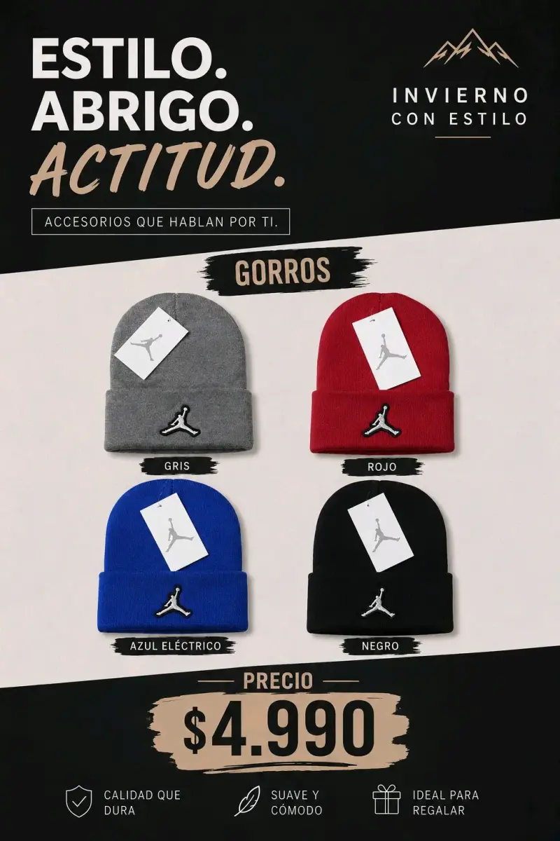 Gorros de invierno estilo Jordan