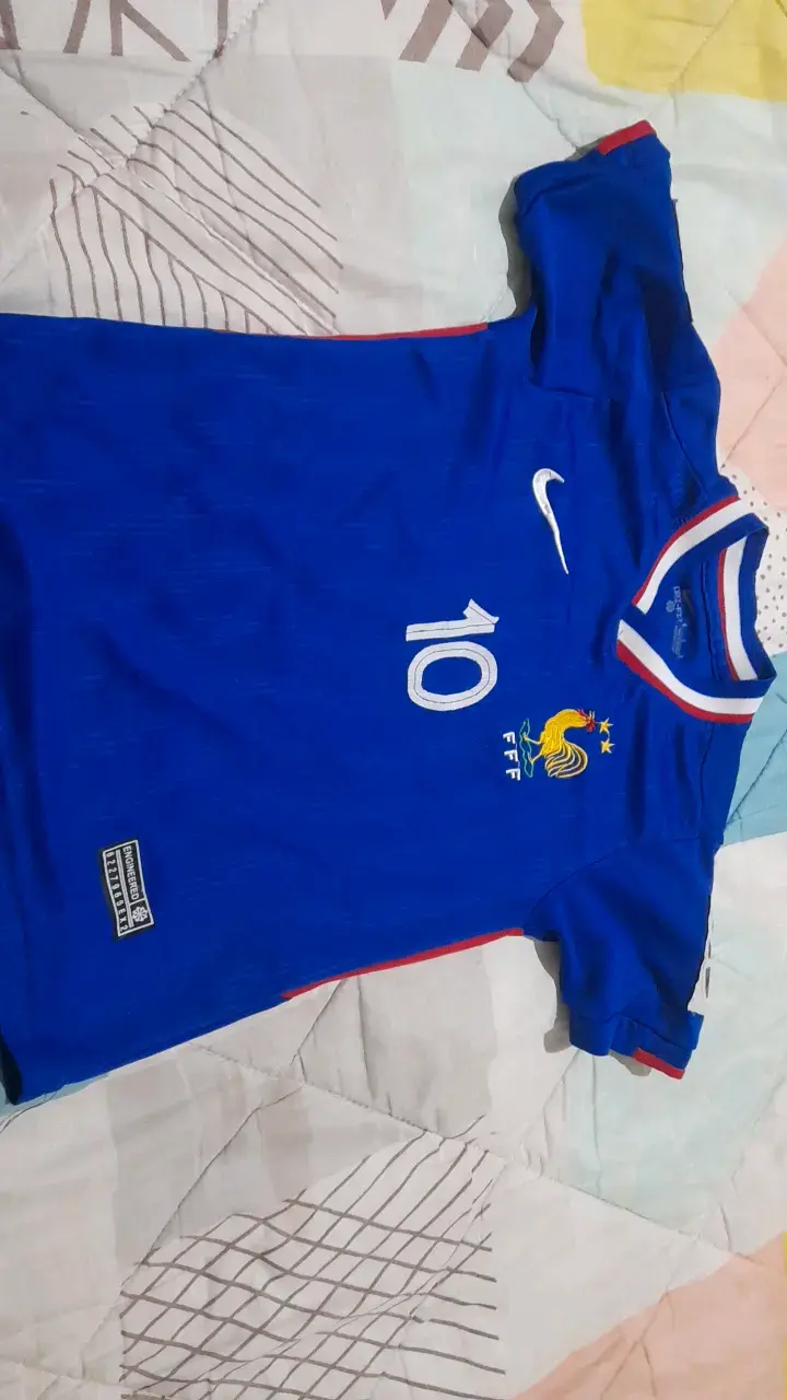 Camiseta de fútbol Francia Mbappé azul - 1