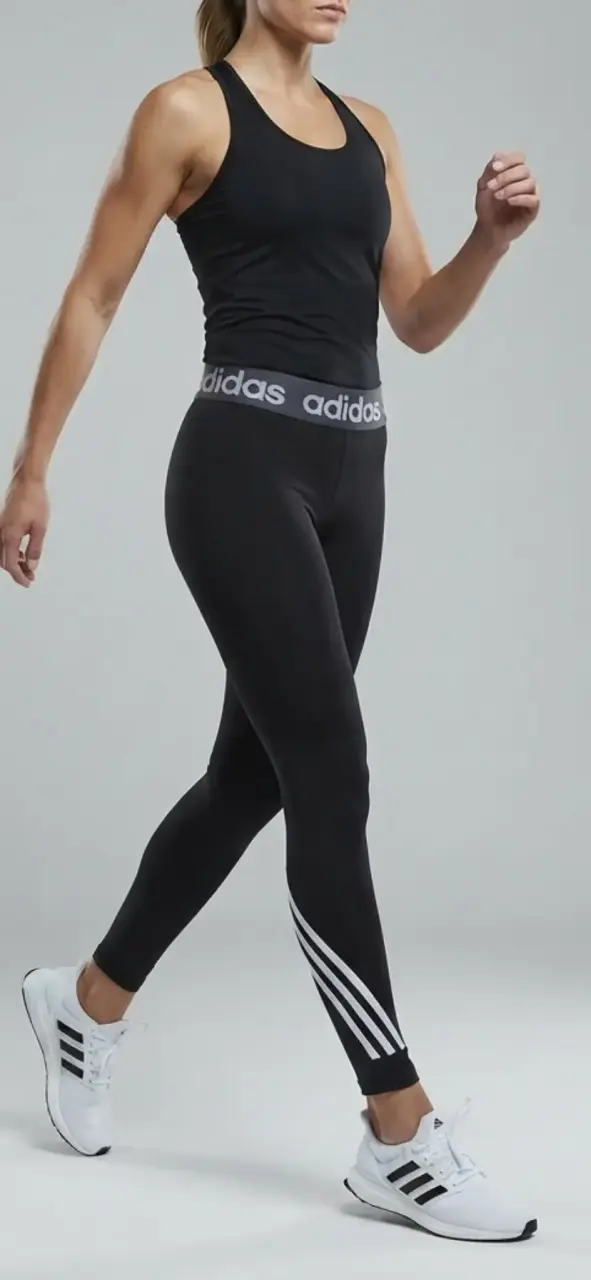 Leggings deportivos negros Adidas para mujer - 2