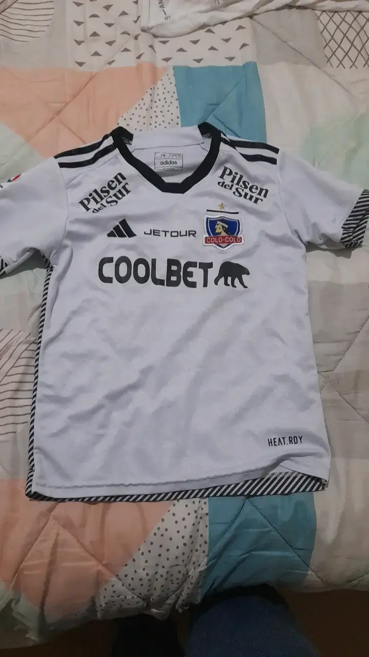 Camiseta Adidas Colo-Colo Blanca Niño - 1