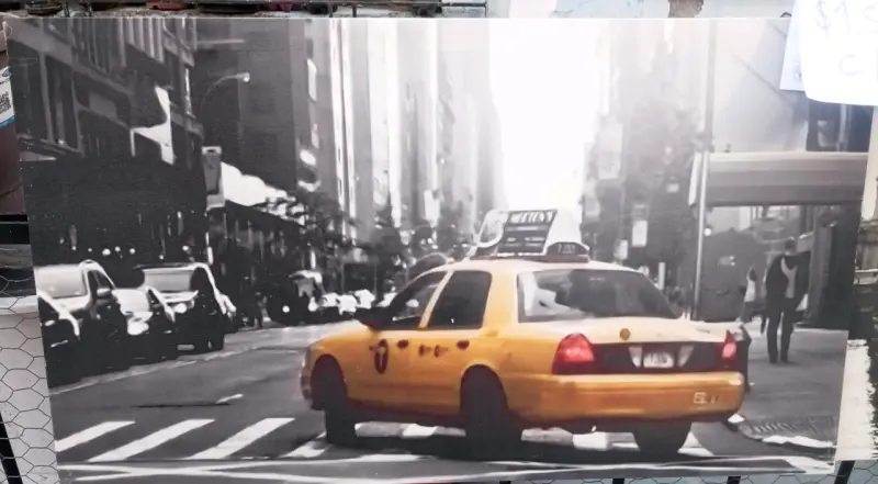 Cuadro Decorativo Taxi Amarillo Nueva York