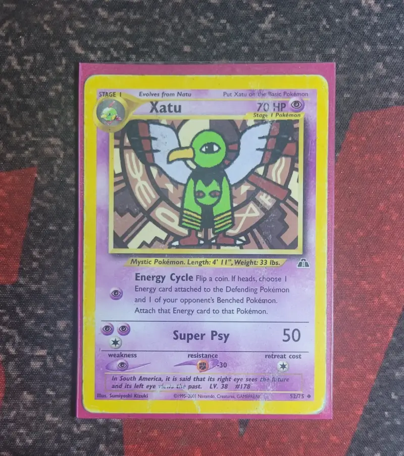 Lote de Cartas Pokémon Kadabra Seadra Xatu y Unow - 3