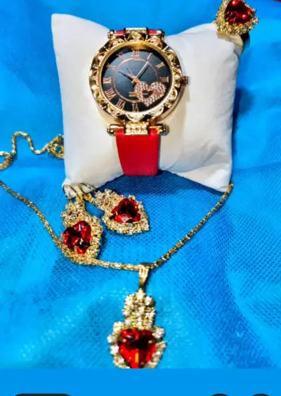 Set de joyería con reloj y  accesorios - miniatura 1