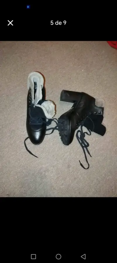 Botines negros de mujer talla 38 marca Hushpupies - miniatura 1