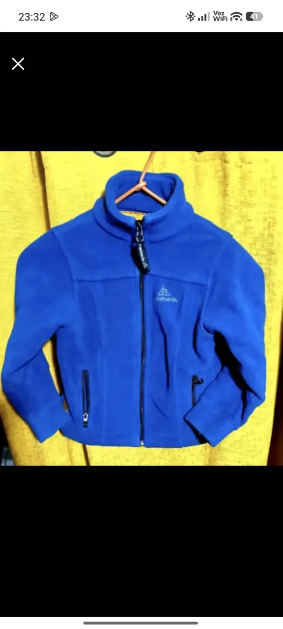 Chaqueta polar azul para niños