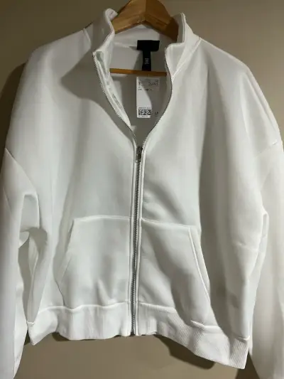 Chaqueta Blanca con Cierre H&M Talla M - miniatura 1