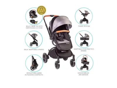 Coche de bebé Bebesit travel system 360 - miniatura 1