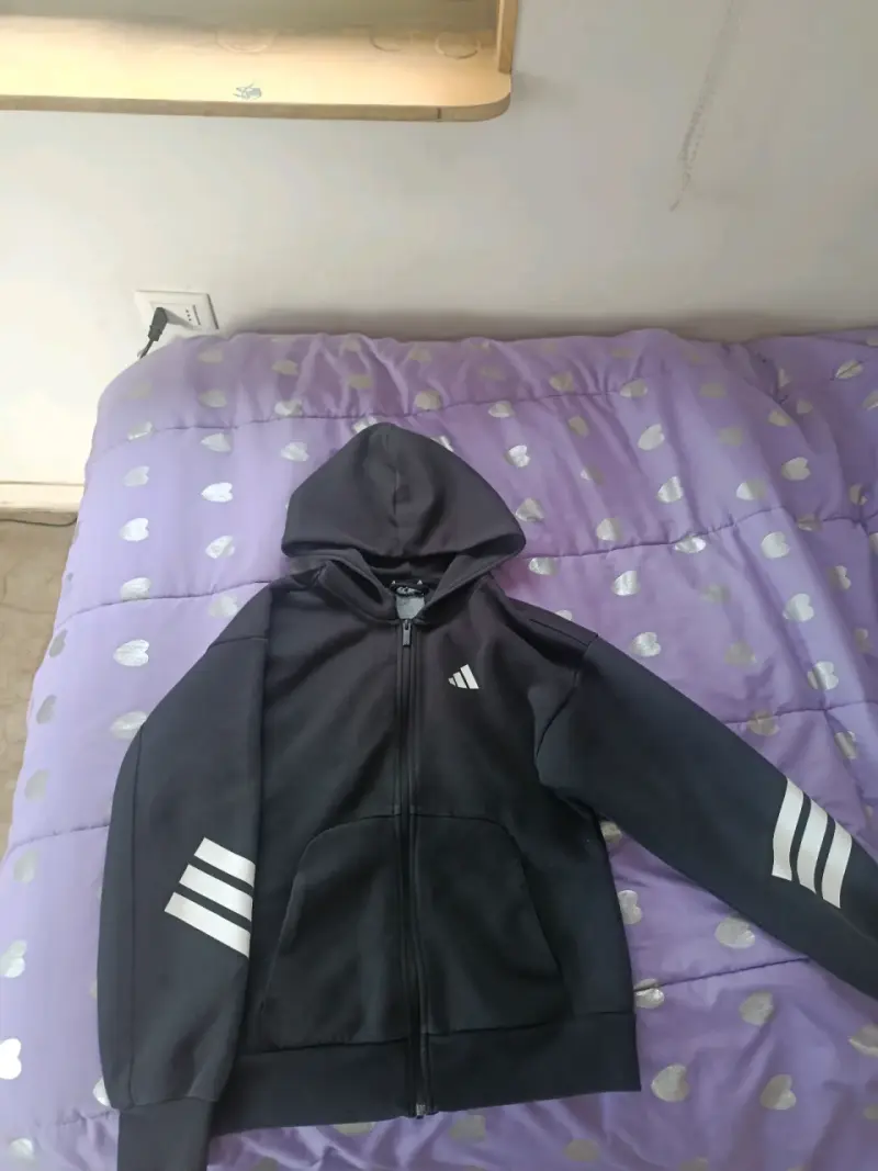 Polerón con capucha negro Adidas para hombre - 1