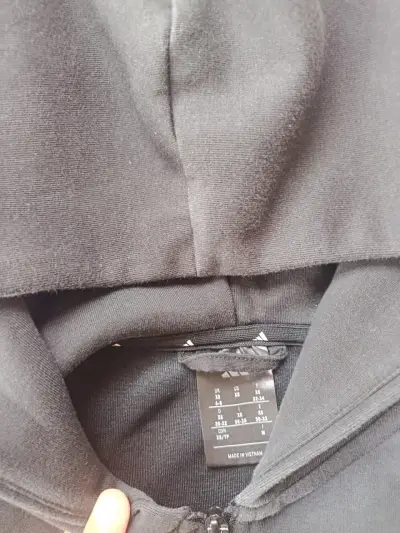 Polerón con capucha negro Adidas para hombre - miniatura 2
