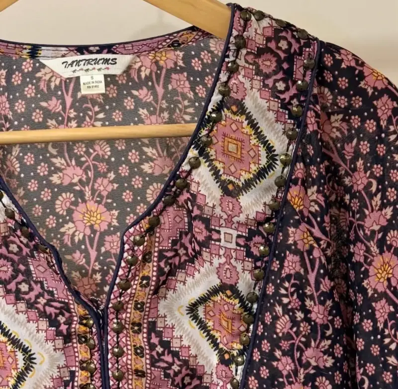 Blusa bohemia estampada de mujer - 3