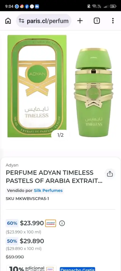 Perfume Adyan Timeless 100 ml - miniatura 1
