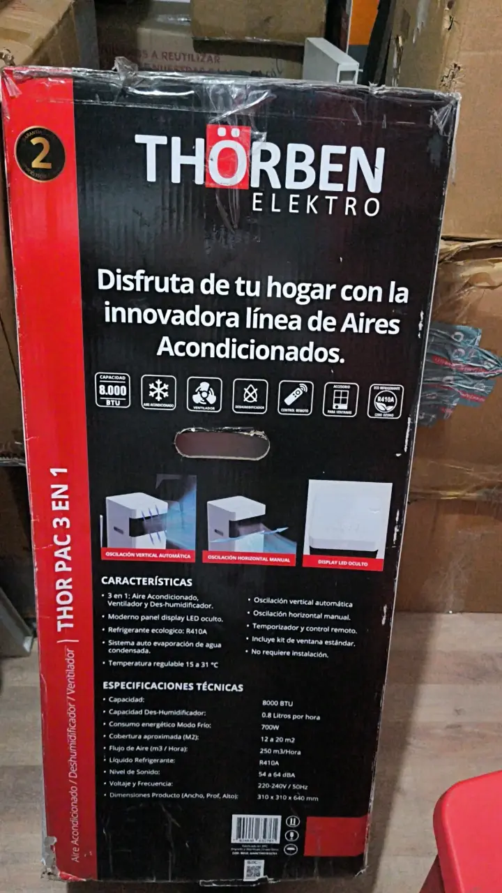Aire Acondicionado Portátil Thorben 8000 BTU - 3