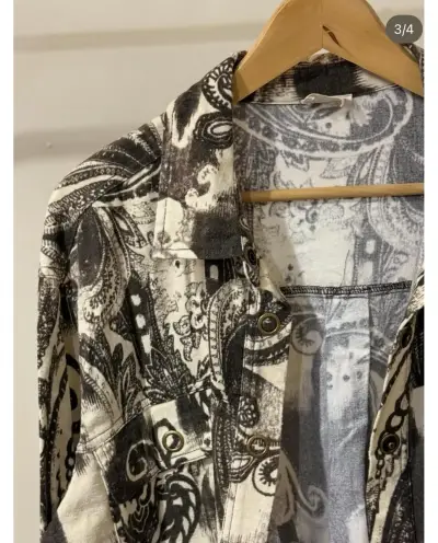 Camisa estampada en blanco y negro Umbrale - miniatura 3
