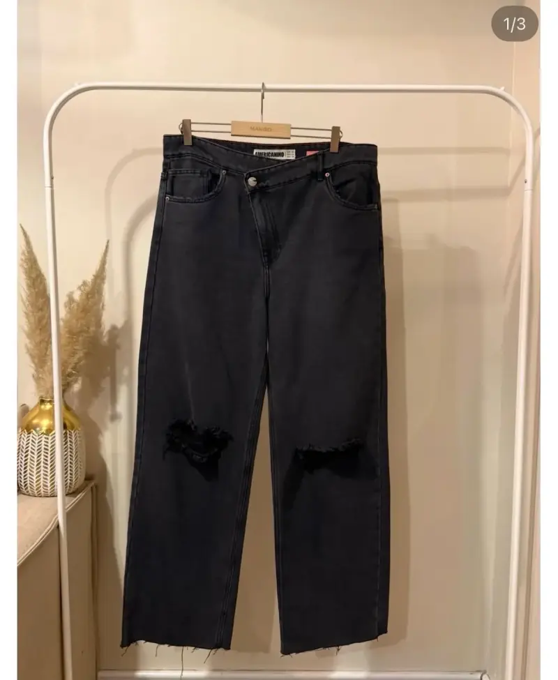 Jeans negros rasgados Americano talla 44 - 1