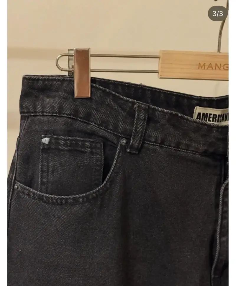 Jeans anchos negros Americanino para mujer - 3