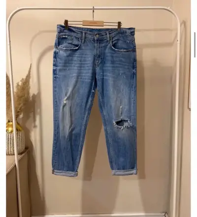 Jeans desgastados azul claro Zara  para mujer - miniatura 1