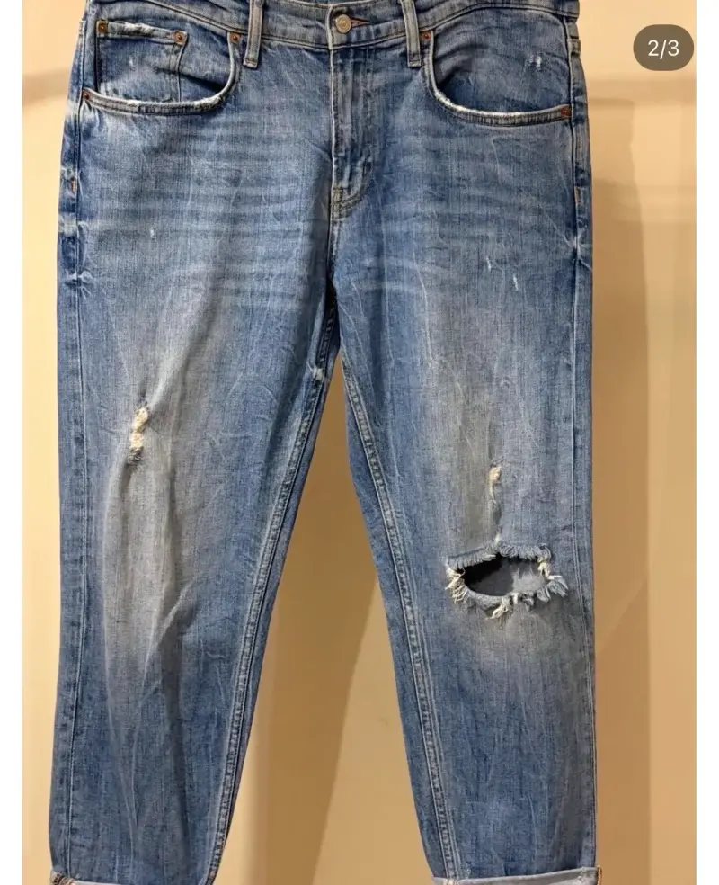 Jeans desgastados azul claro Zara  para mujer - 2