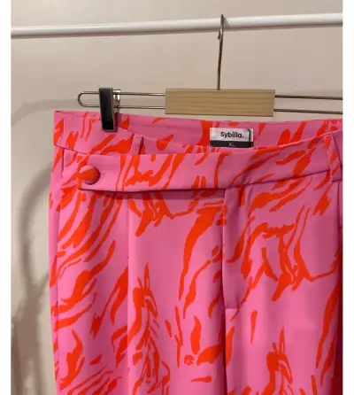 Pantalones anchos estampados rosas y naranjas Sybilla - miniatura 2