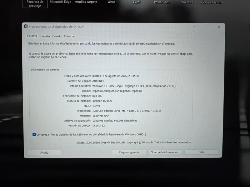 Notebook Dell Inspiron 15 3520 i7 16GB RAM 512GB - 4