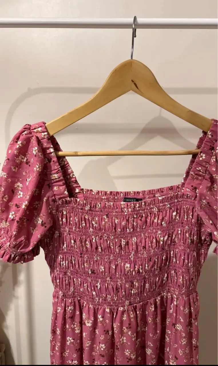 Vestido largo floral rosa Forever 21 - 2