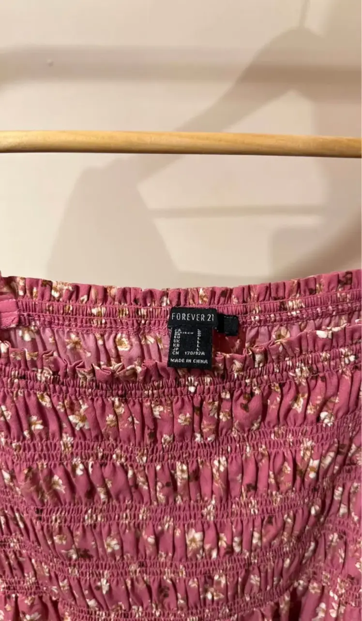 Vestido largo floral rosa Forever 21 - 3