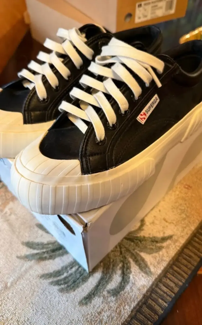 Zapatillas Superga negras con plataforma - 5