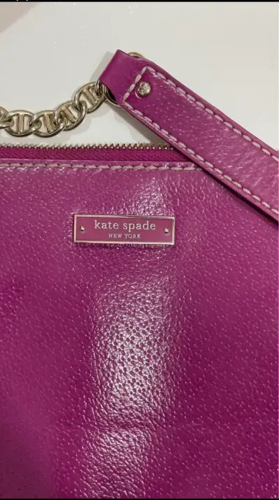 Cartera de mano morada Kate Spade con cadena - miniatura 2