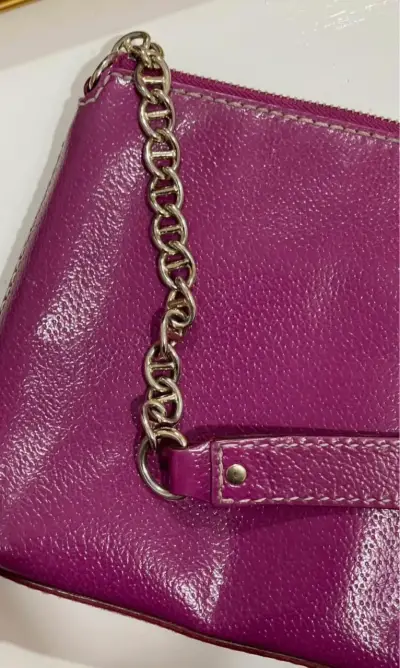 Cartera de mano morada Kate Spade con cadena - miniatura 4