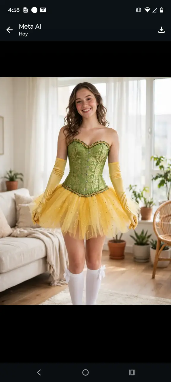 Disfraz de hada verde y amarillo con corsé - 1