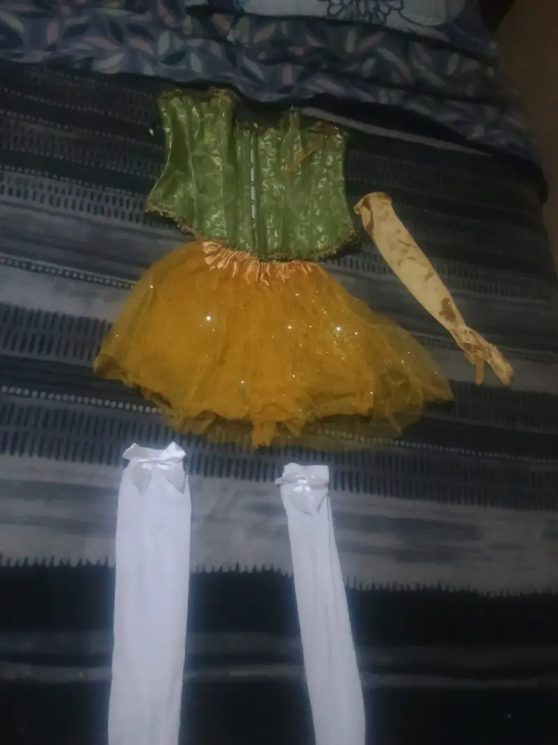 Disfraz de hada verde y amarillo con corsé - 3
